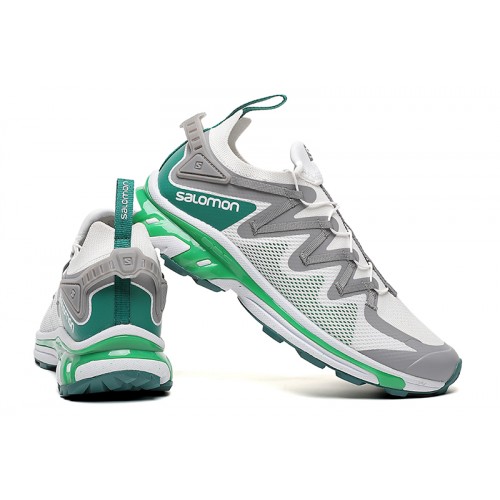 Salomon XT-Rush Unisex Sportstyle Shoes In White Gray Green For Men