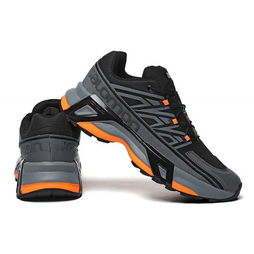 Men's Salomon XT Street Shoes Black Gray Orange