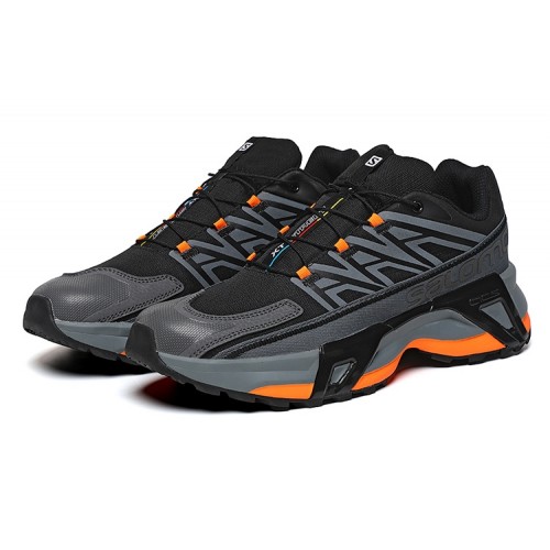 Men's Salomon XT Street Shoes Black Gray Orange