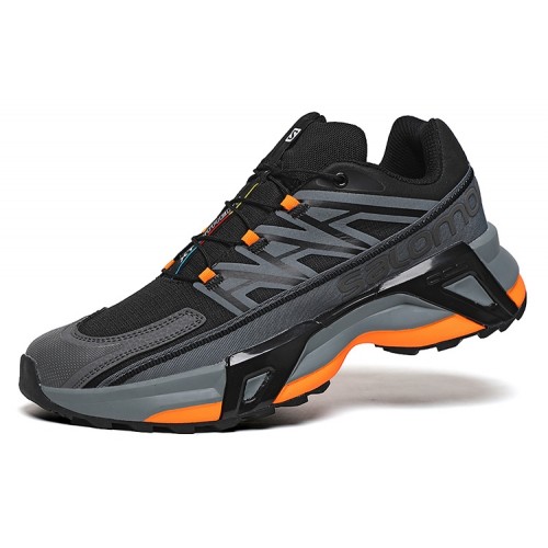 Men's Salomon XT Street Shoes Black Gray Orange